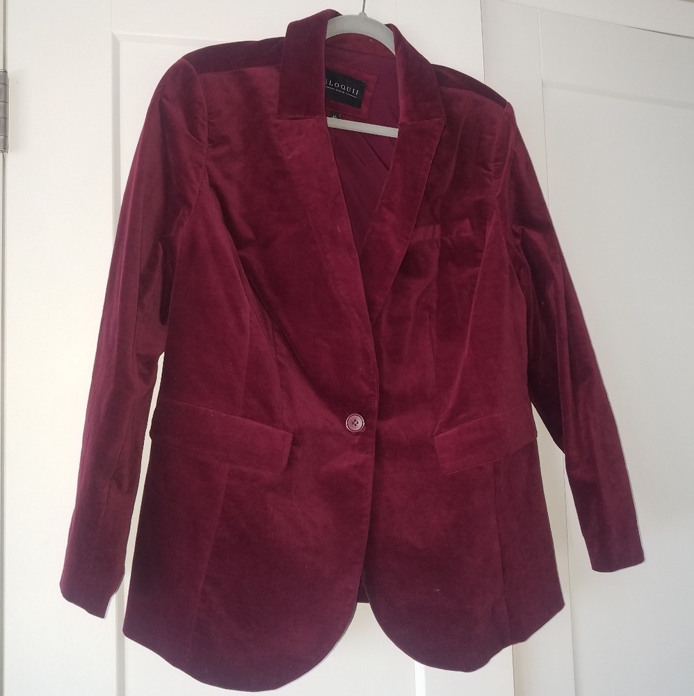 Eloquii Velvet Blazer